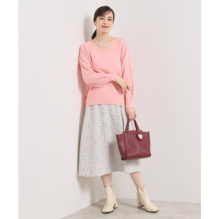 【静電気防止／手洗い可】クリーミータッチVネックニット | ITS'DEMO | 詳細画像11 