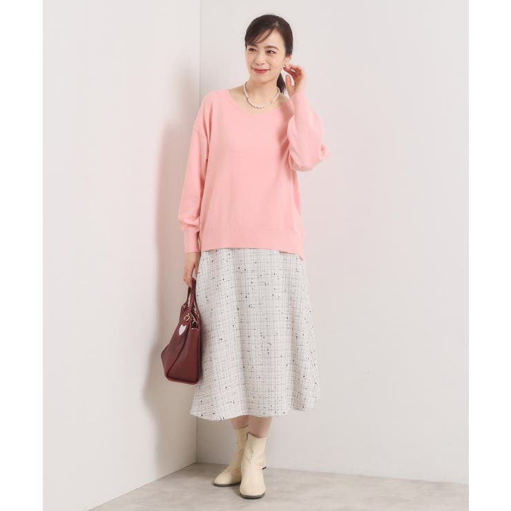 【静電気防止／手洗い可】クリーミータッチVネックニット | ITS'DEMO | 詳細画像12 