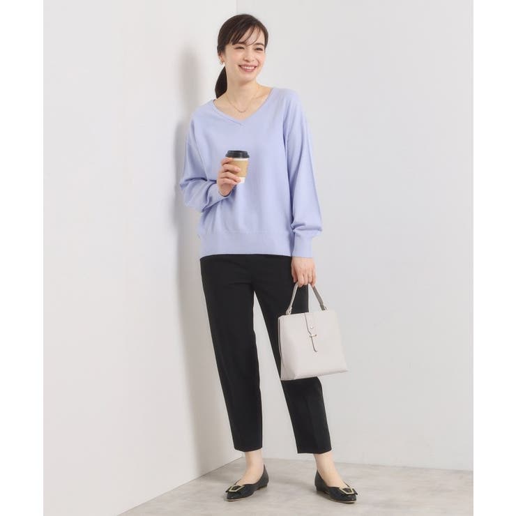 【静電気防止／手洗い可】クリーミータッチVネックニット | ITS'DEMO | 詳細画像15 