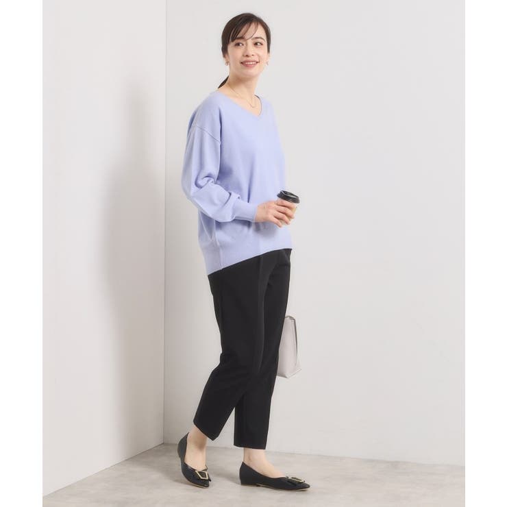 【静電気防止／手洗い可】クリーミータッチVネックニット | ITS'DEMO | 詳細画像16 