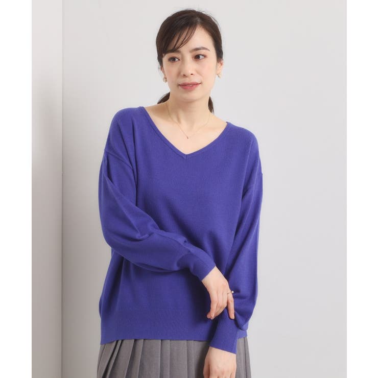 【静電気防止／手洗い可】クリーミータッチVネックニット | ITS'DEMO | 詳細画像18 