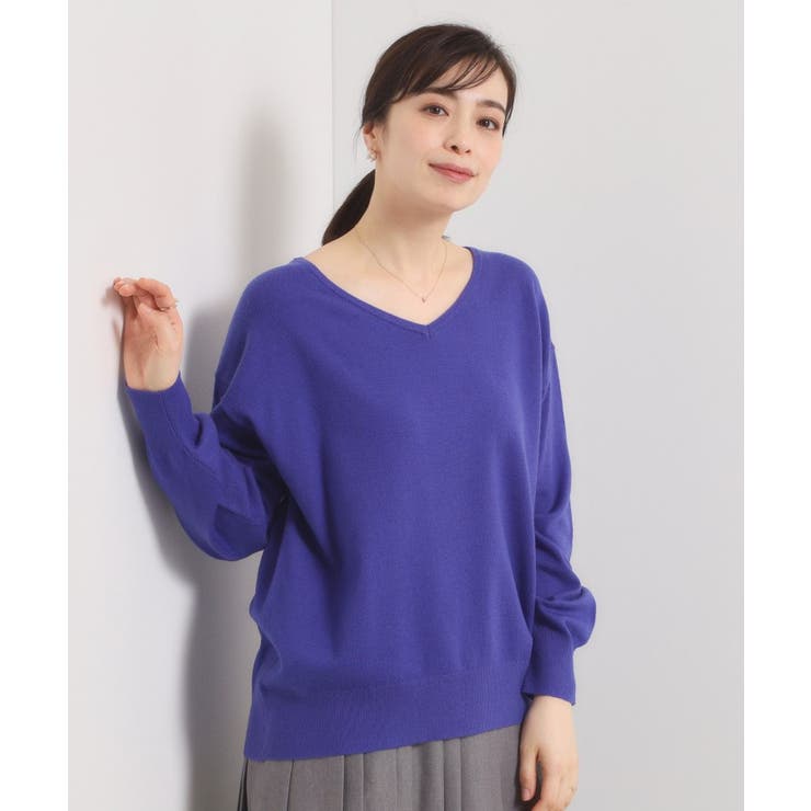 【静電気防止／手洗い可】クリーミータッチVネックニット | ITS'DEMO | 詳細画像19 