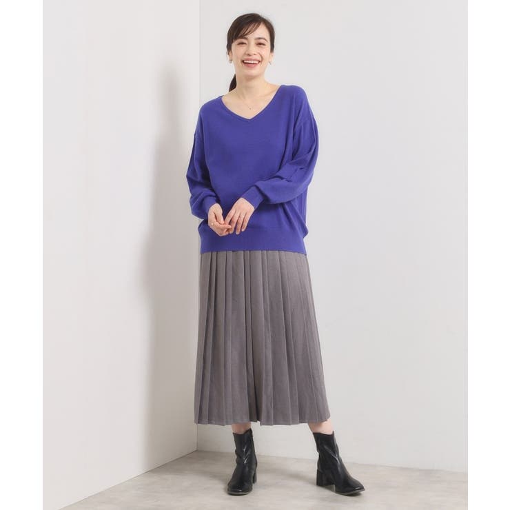 【静電気防止／手洗い可】クリーミータッチVネックニット | ITS'DEMO | 詳細画像20 