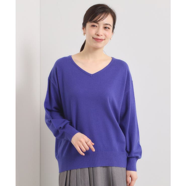 【静電気防止／手洗い可】クリーミータッチVネックニット | ITS'DEMO | 詳細画像22 