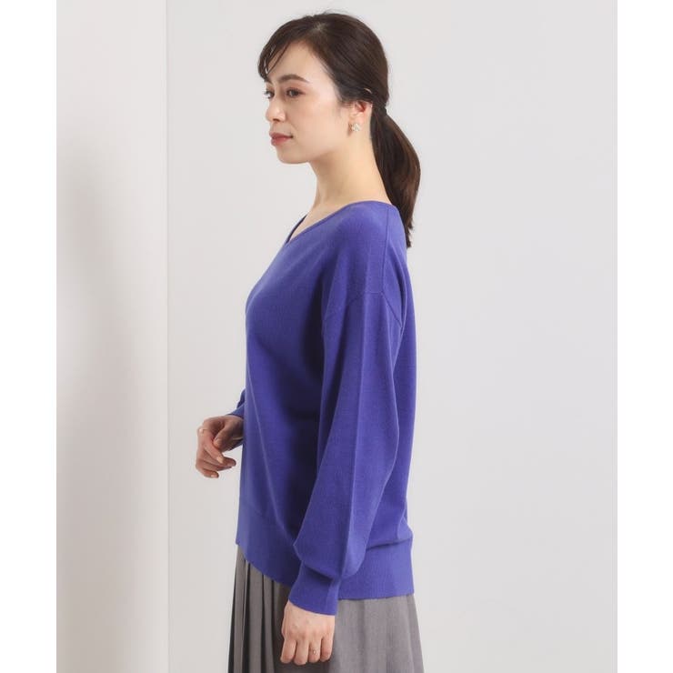 【静電気防止／手洗い可】クリーミータッチVネックニット | ITS'DEMO | 詳細画像23 
