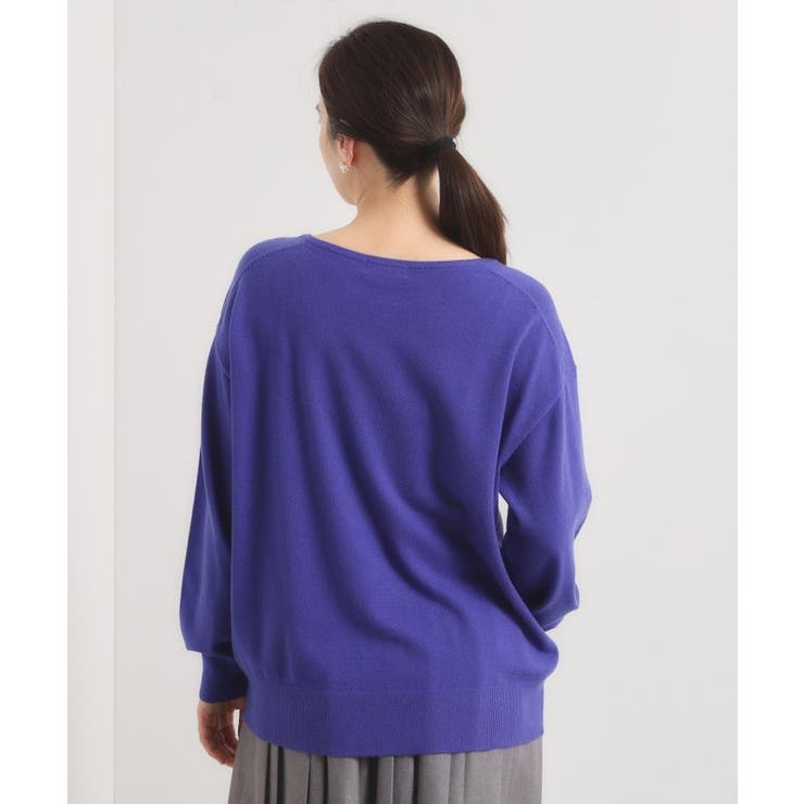 【静電気防止／手洗い可】クリーミータッチVネックニット | ITS'DEMO | 詳細画像24 