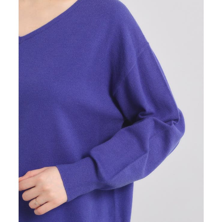 【静電気防止／手洗い可】クリーミータッチVネックニット | ITS'DEMO | 詳細画像26 