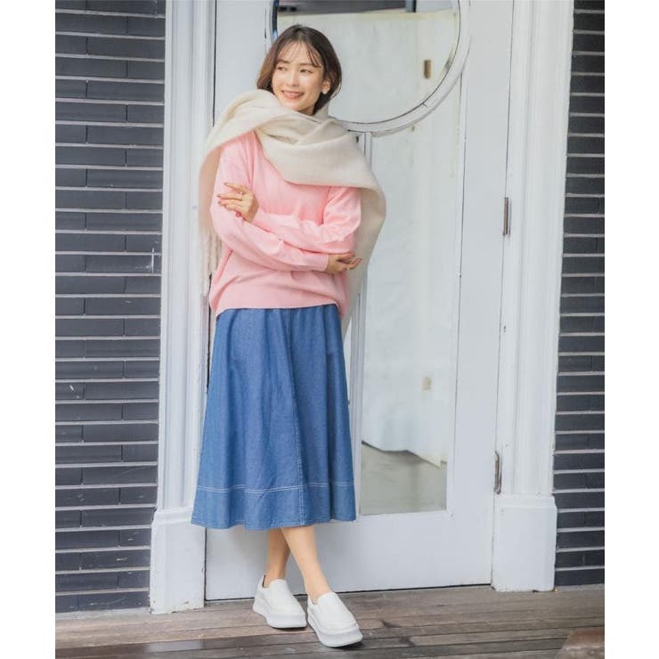 【静電気防止／手洗い可】クリーミータッチVネックニット | ITS'DEMO | 詳細画像28 