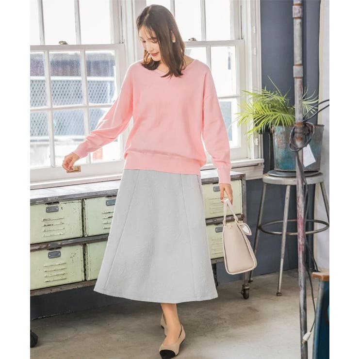 【静電気防止／手洗い可】クリーミータッチVネックニット | ITS'DEMO | 詳細画像31 