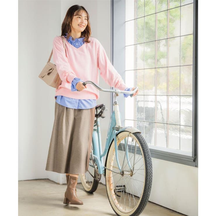 【静電気防止／手洗い可】クリーミータッチVネックニット | ITS'DEMO | 詳細画像32 