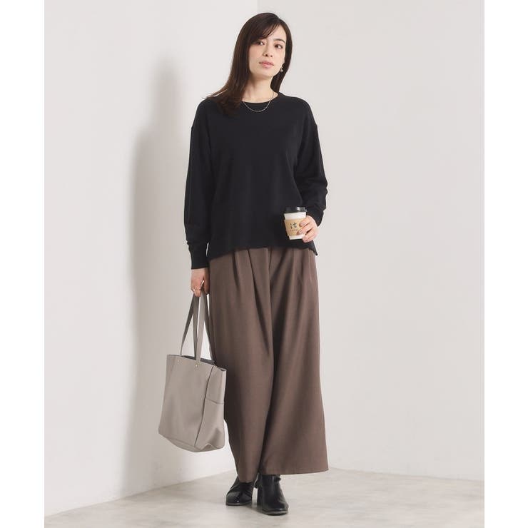 【静電気防止／手洗い可】クリーミータッチクルーネックニット | ITS'DEMO | 詳細画像10 