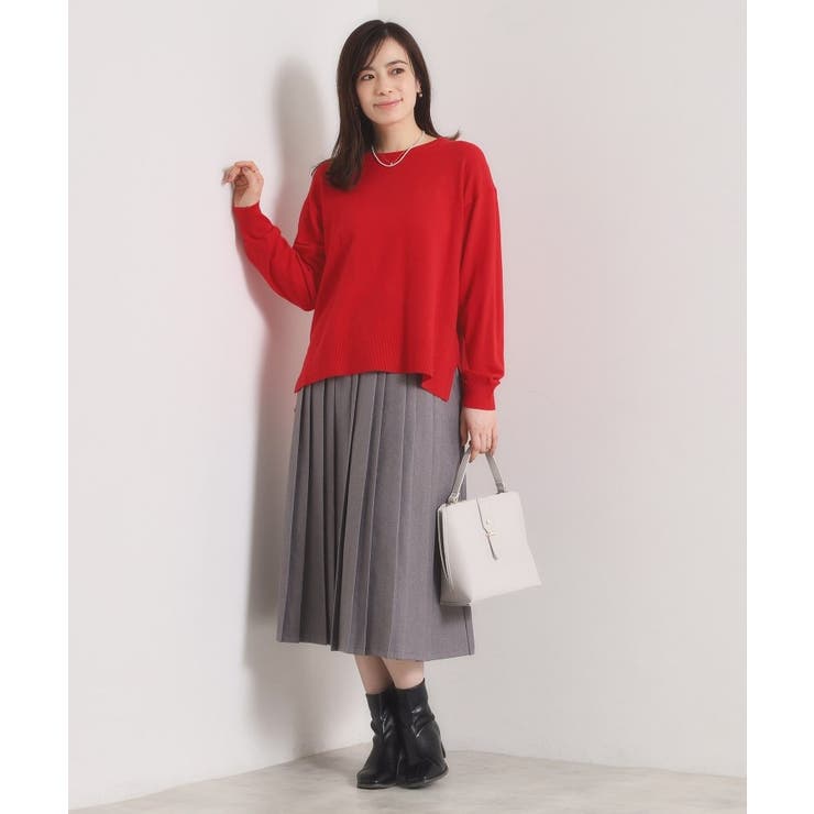 【静電気防止／手洗い可】クリーミータッチクルーネックニット | ITS'DEMO | 詳細画像26 