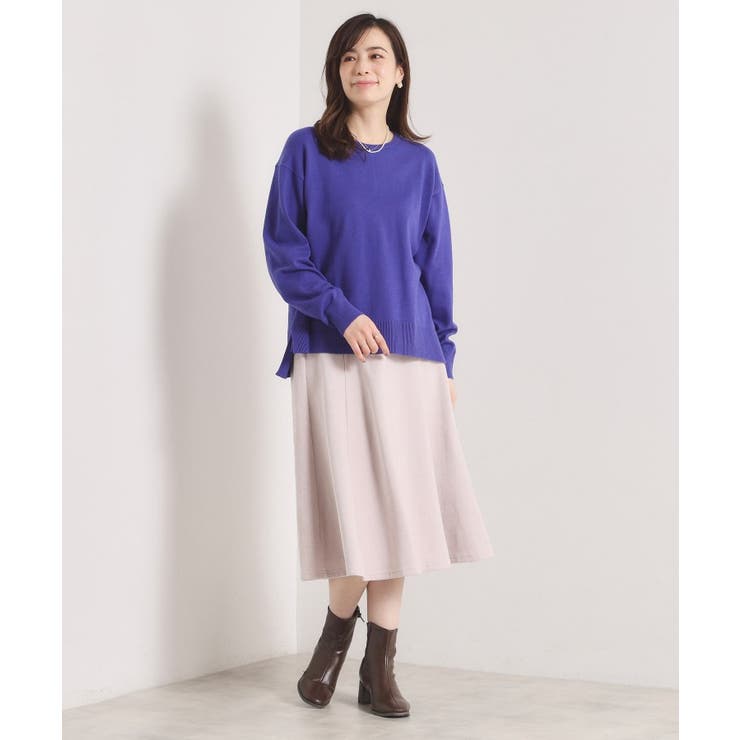 【静電気防止／手洗い可】クリーミータッチクルーネックニット | ITS'DEMO | 詳細画像23 