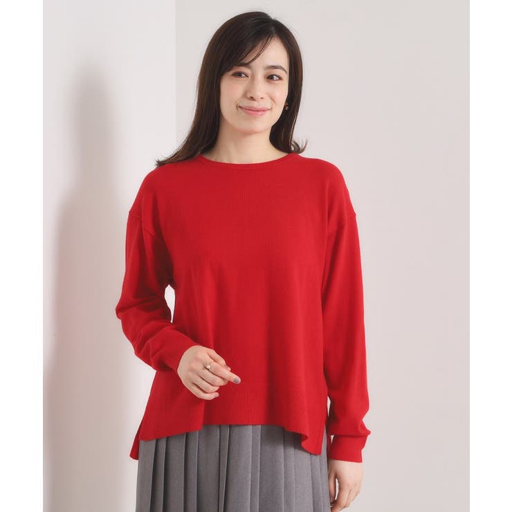 【静電気防止／手洗い可】クリーミータッチクルーネックニット | ITS'DEMO | 詳細画像29 