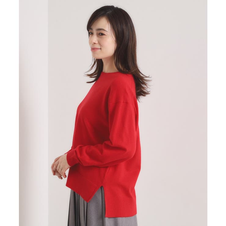 【静電気防止／手洗い可】クリーミータッチクルーネックニット | ITS'DEMO | 詳細画像30 