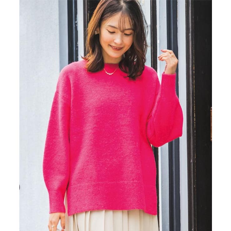 【洗濯機OK】ミックスヤーンクルーニット | ITS'DEMO | 詳細画像1 