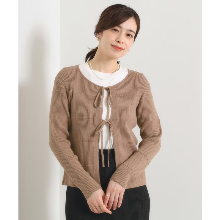 モカブラウン(042) | 【手洗い可】前開き2wayニット | ITS'DEMO