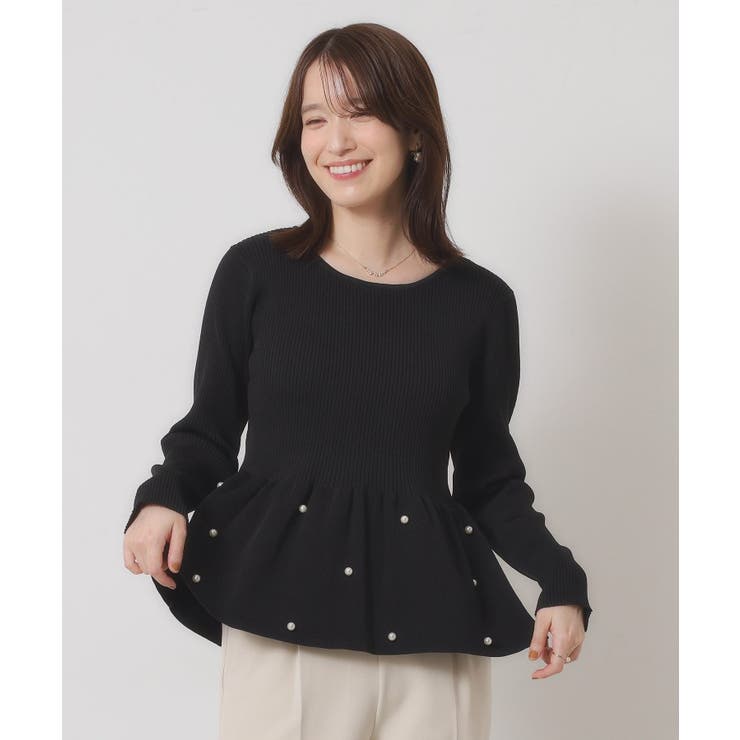 【手洗い可】ペプラムニット | ITS'DEMO | 詳細画像5 