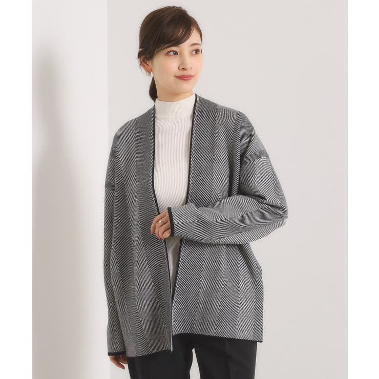 【手洗い可】Wジャカードコーディガン | ITS'DEMO | 詳細画像1 