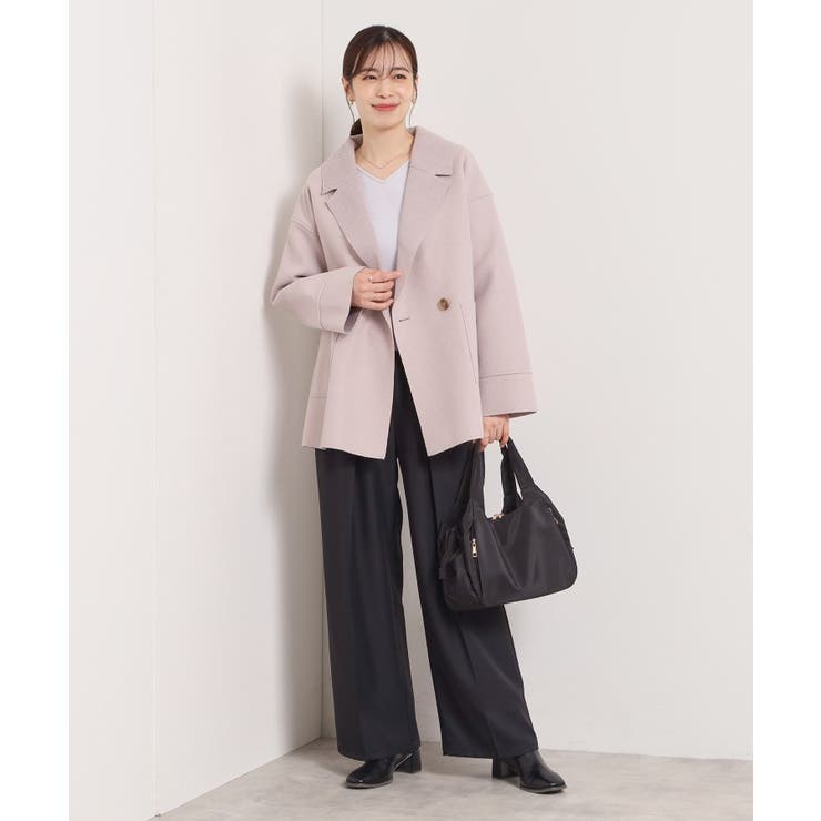 裏リブミディ丈ダブルコート | ITS'DEMO | 詳細画像19 