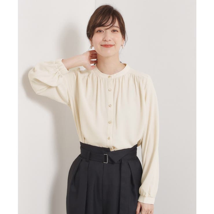 【手洗い可】前開きブラウス | ITS'DEMO | 詳細画像4 