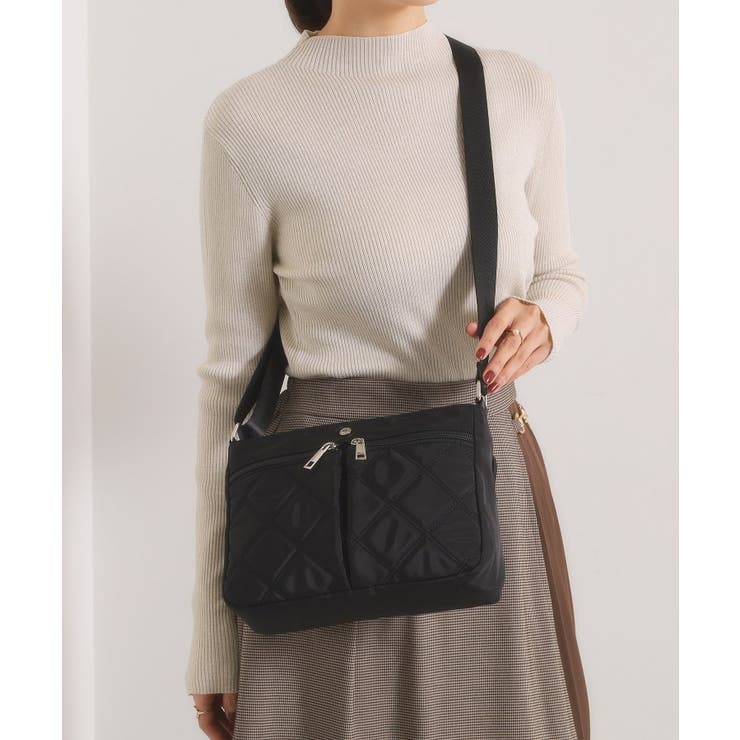 ブラック(019) | 【10ポケット】収納アドバイザーキルトミニショルダー | ITS'DEMO