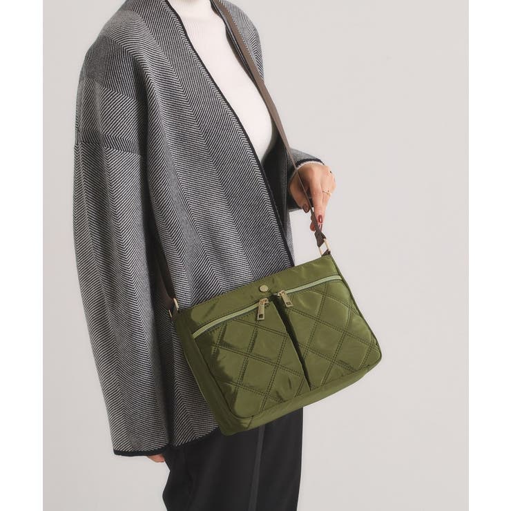 カーキ(027) | 【10ポケット】収納アドバイザーキルトミニショルダー | ITS'DEMO