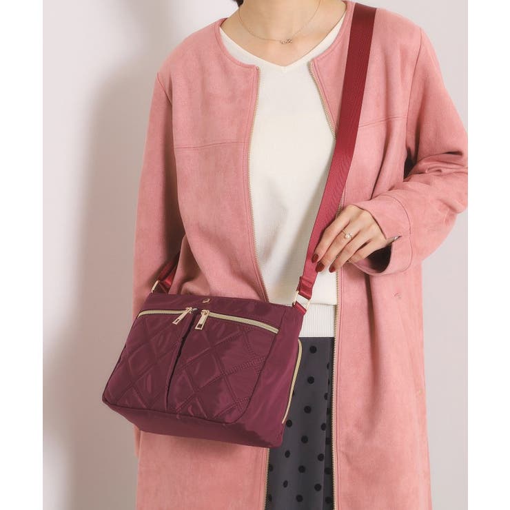 ボルドー(064) | 【10ポケット】収納アドバイザーキルトミニショルダー | ITS'DEMO