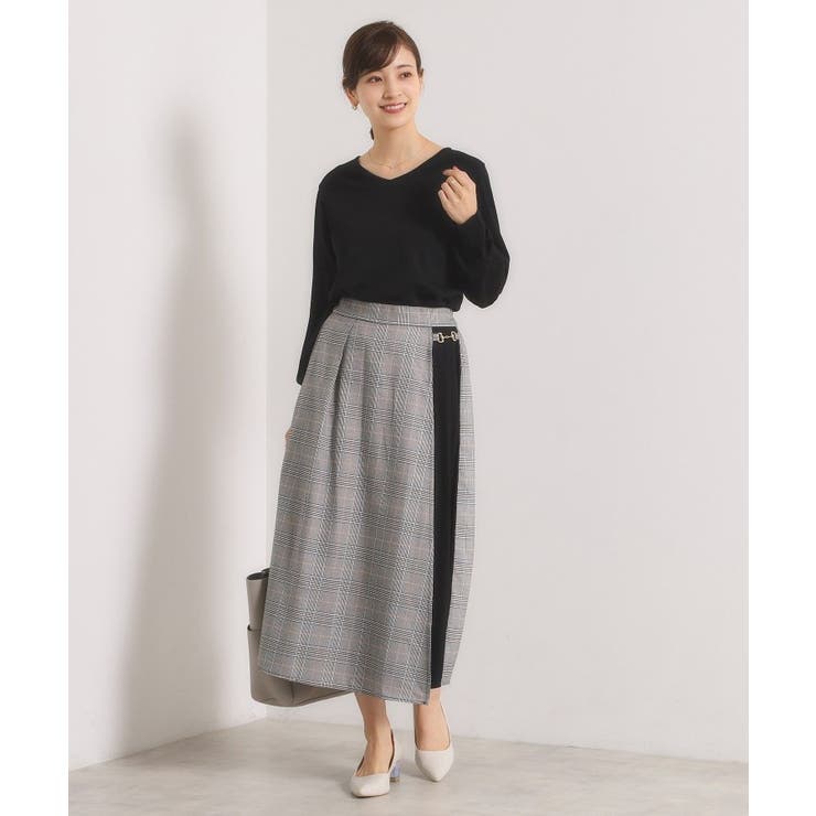 【手洗い可】チェック切替ガウチョパンツ | ITS'DEMO | 詳細画像2 