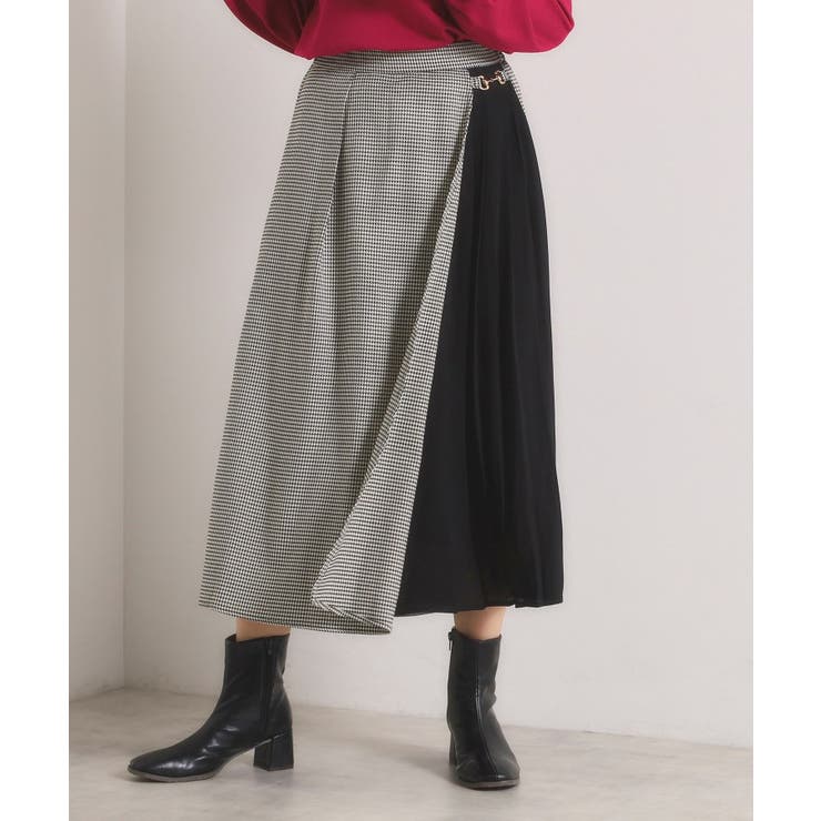 【手洗い可】チェック切替ガウチョパンツ | ITS'DEMO | 詳細画像5 