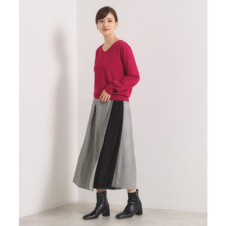 【手洗い可】チェック切替ガウチョパンツ | ITS'DEMO | 詳細画像6 