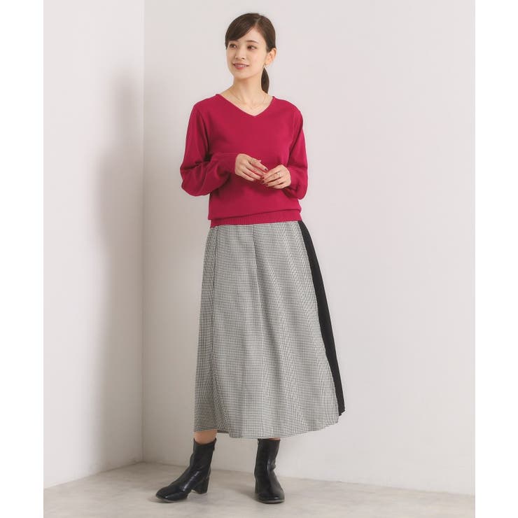 【手洗い可】チェック切替ガウチョパンツ | ITS'DEMO | 詳細画像7 