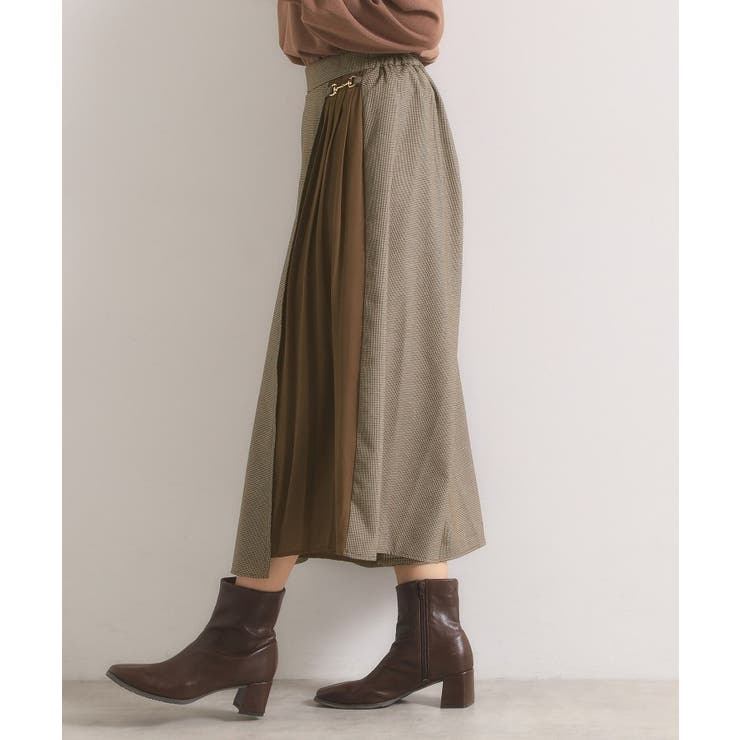 【手洗い可】チェック切替ガウチョパンツ | ITS'DEMO | 詳細画像9 