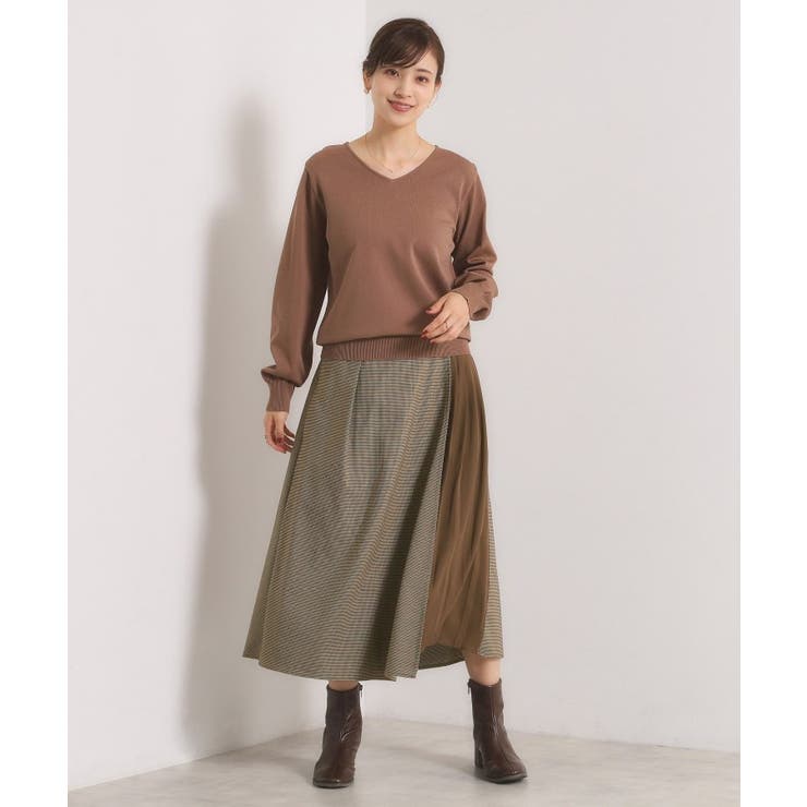 【手洗い可】チェック切替ガウチョパンツ | ITS'DEMO | 詳細画像11 