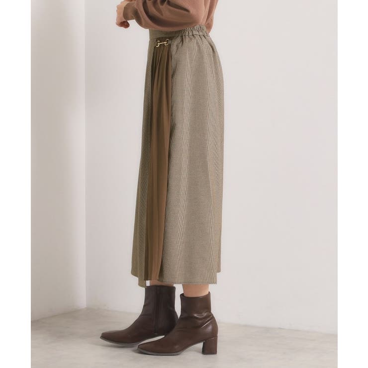 【手洗い可】チェック切替ガウチョパンツ | ITS'DEMO | 詳細画像14 