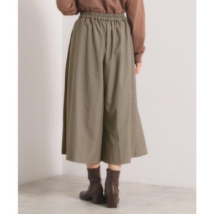 【手洗い可】チェック切替ガウチョパンツ | ITS'DEMO | 詳細画像15 