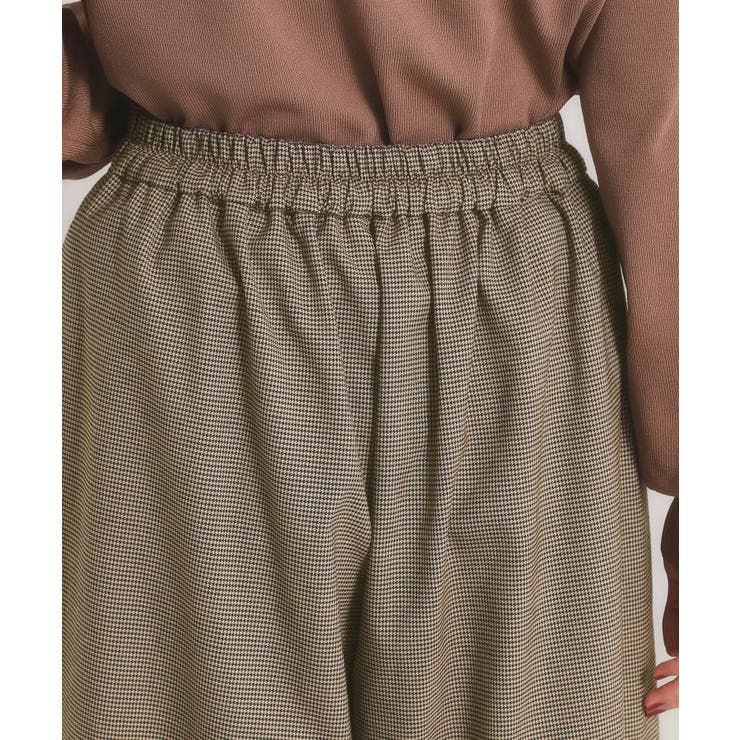 【手洗い可】チェック切替ガウチョパンツ | ITS'DEMO | 詳細画像17 