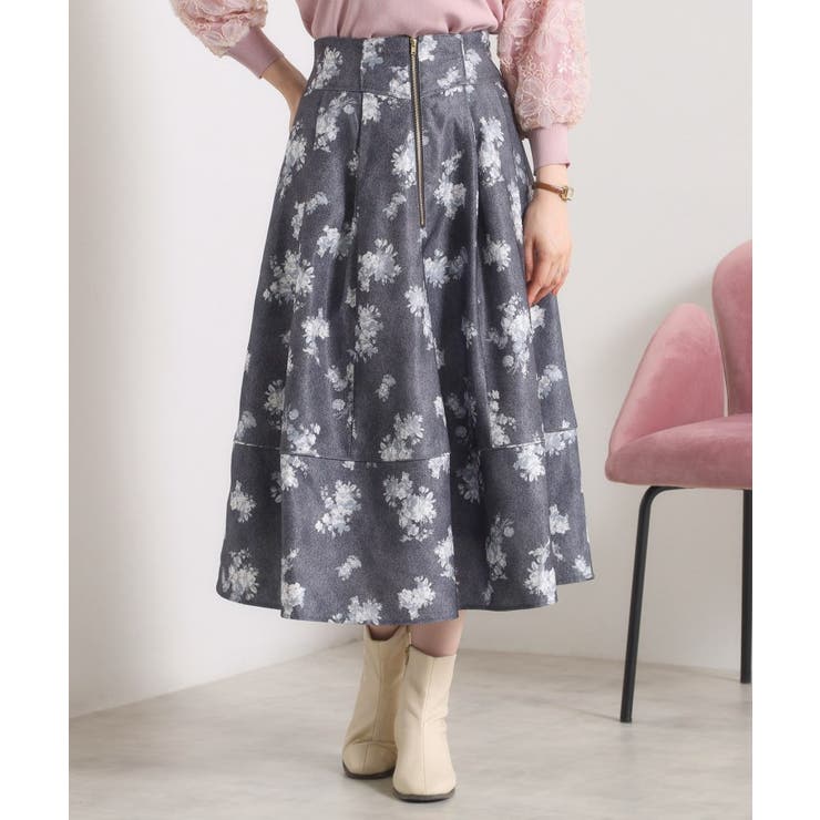 【手洗い可／ウエストゴム】フロントジップデニム風スカート | ITS'DEMO | 詳細画像16 