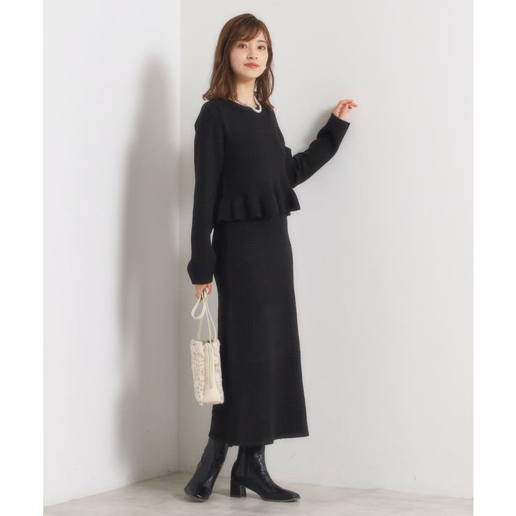 【手洗い可／セットアップ可】柄編みニットプルオーバー | ITS'DEMO | 詳細画像7 