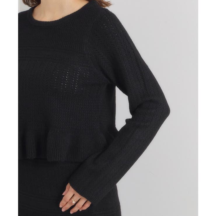 【手洗い可／セットアップ可】柄編みニットプルオーバー | ITS'DEMO | 詳細画像13 