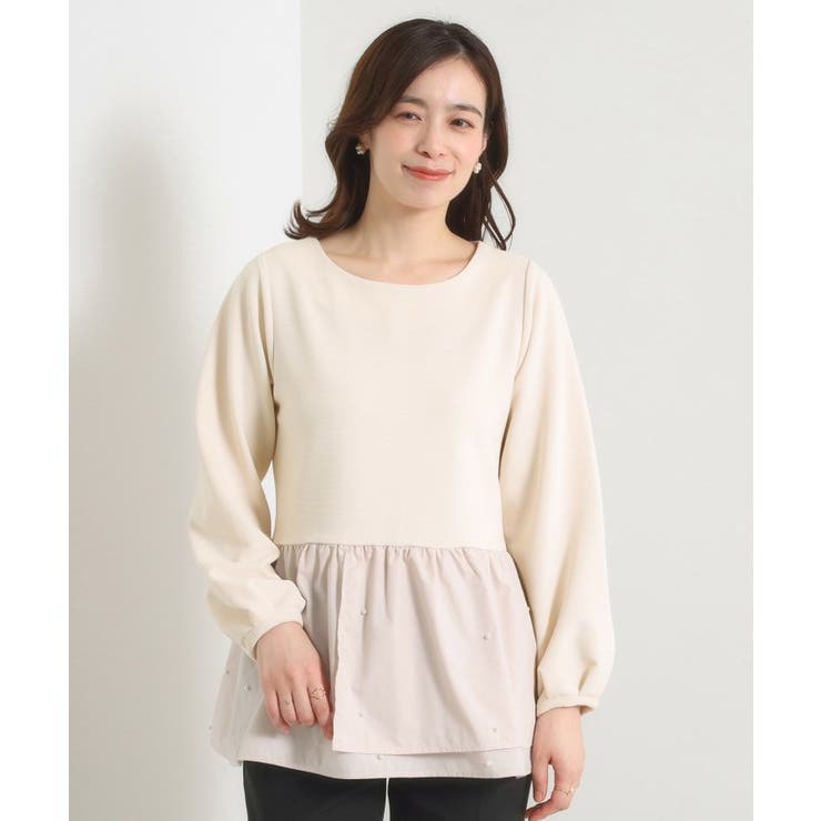 【手洗い可】異素材切替リップルプルオーバー | ITS'DEMO | 詳細画像13 