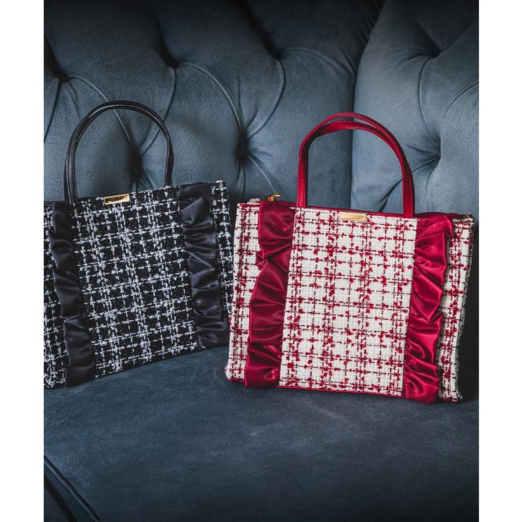 フリルツイードミニトート | ITS'DEMO | 詳細画像1 