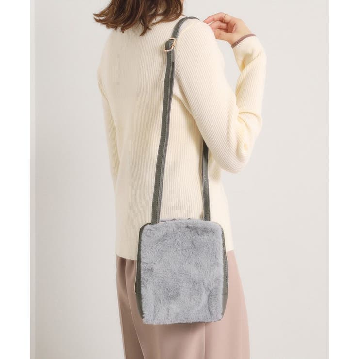 グレー(012) | 三層フェイクファーミニショルダー | ITS'DEMO