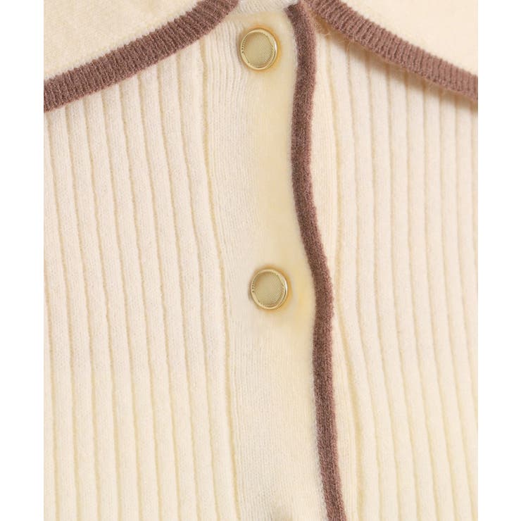 【手洗い可】配色襟リブニット | ITS'DEMO | 詳細画像4 