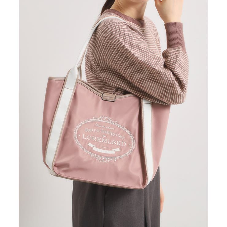 ピンク(072) | 【A4対応】刺繍ロゴトート | ITS'DEMO