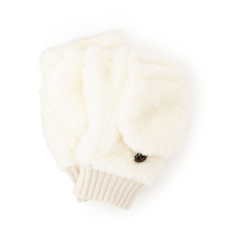 オフホワイト(003) | 【手洗い可】ボアフード付きミトン | ITS'DEMO