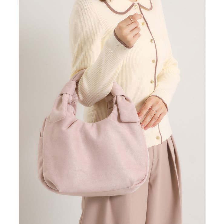 ピンクベージュ(053) | フェイクスエード2WAYトート | ITS'DEMO