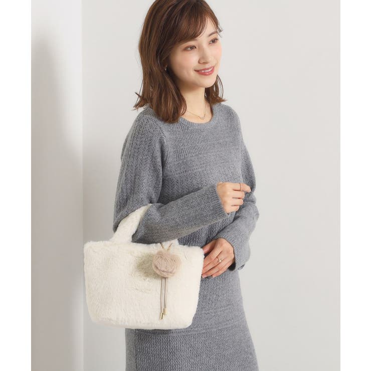 チャーム付きフェイクファートート | ITS'DEMO | 詳細画像1 