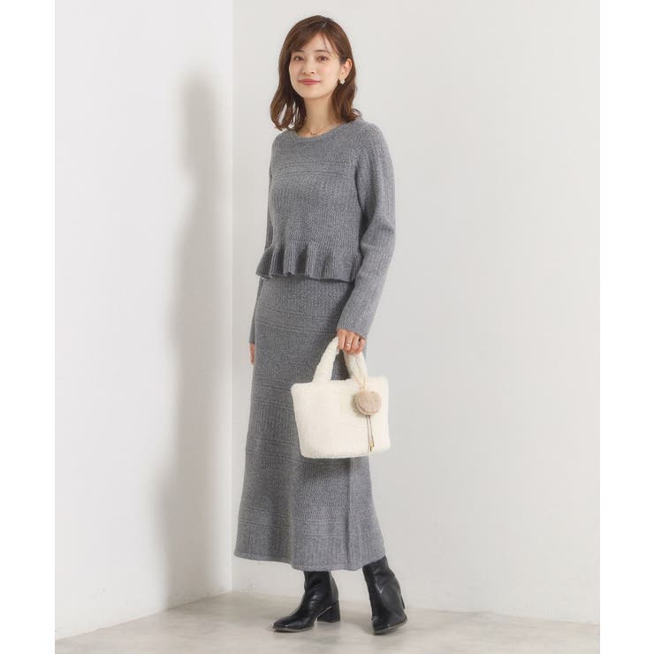 チャーム付きフェイクファートート | ITS'DEMO | 詳細画像2 