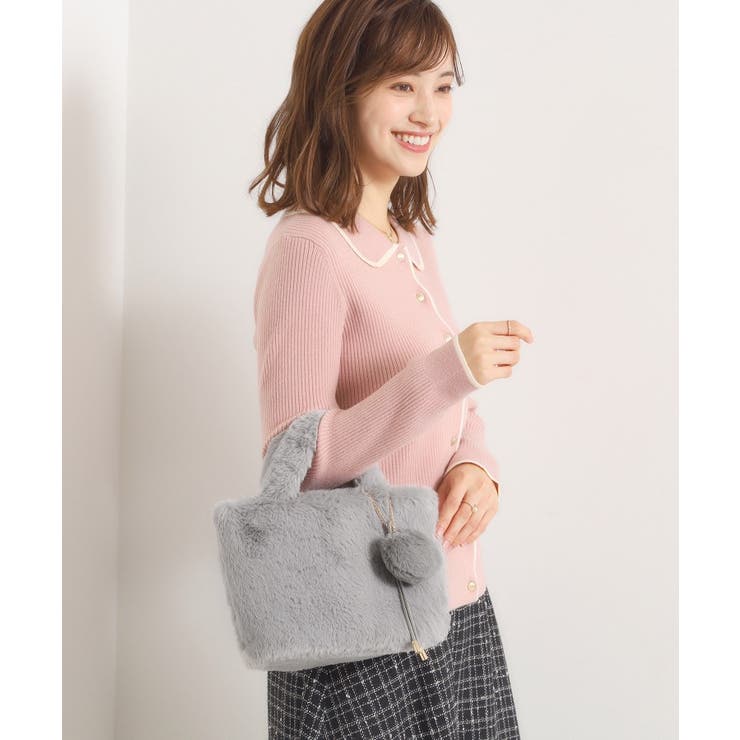 チャーム付きフェイクファートート | ITS'DEMO | 詳細画像5 